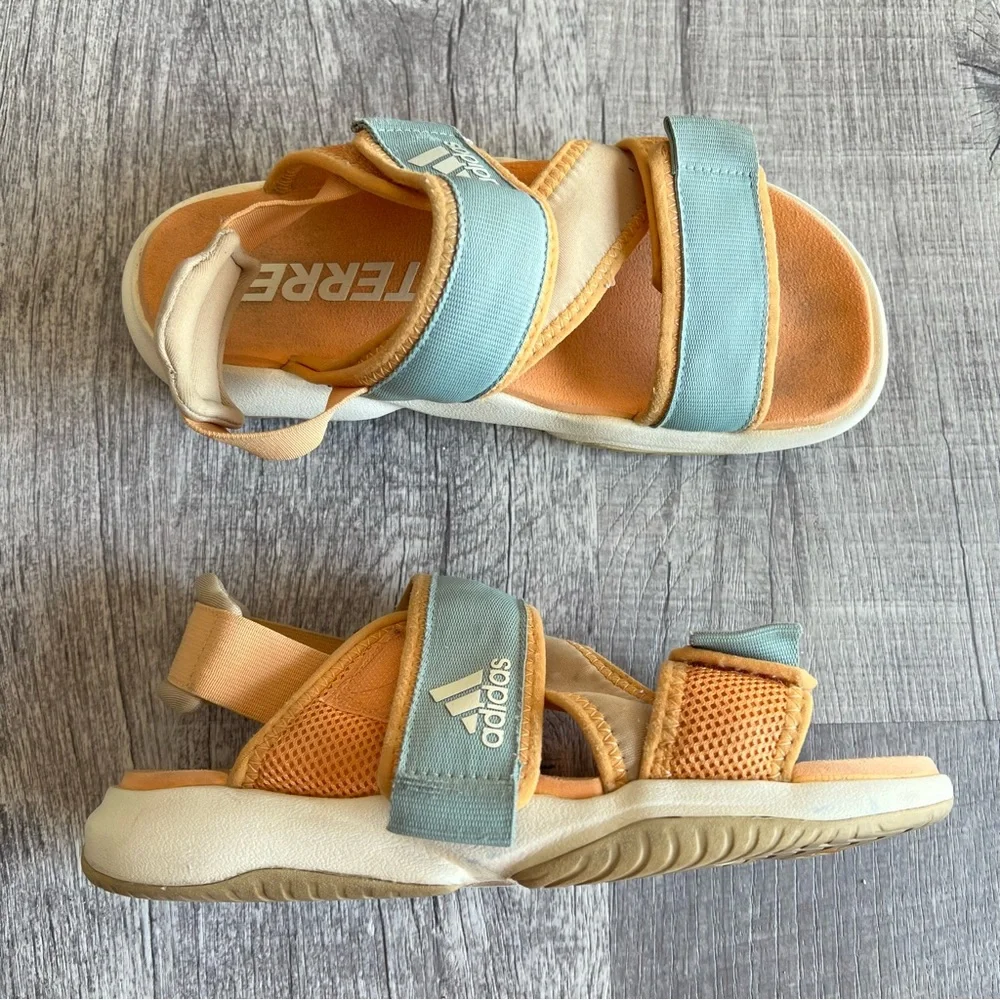 Adidas Womens TERREX SUMRA SANDALS FX6049 ORANGE WHITE US 6